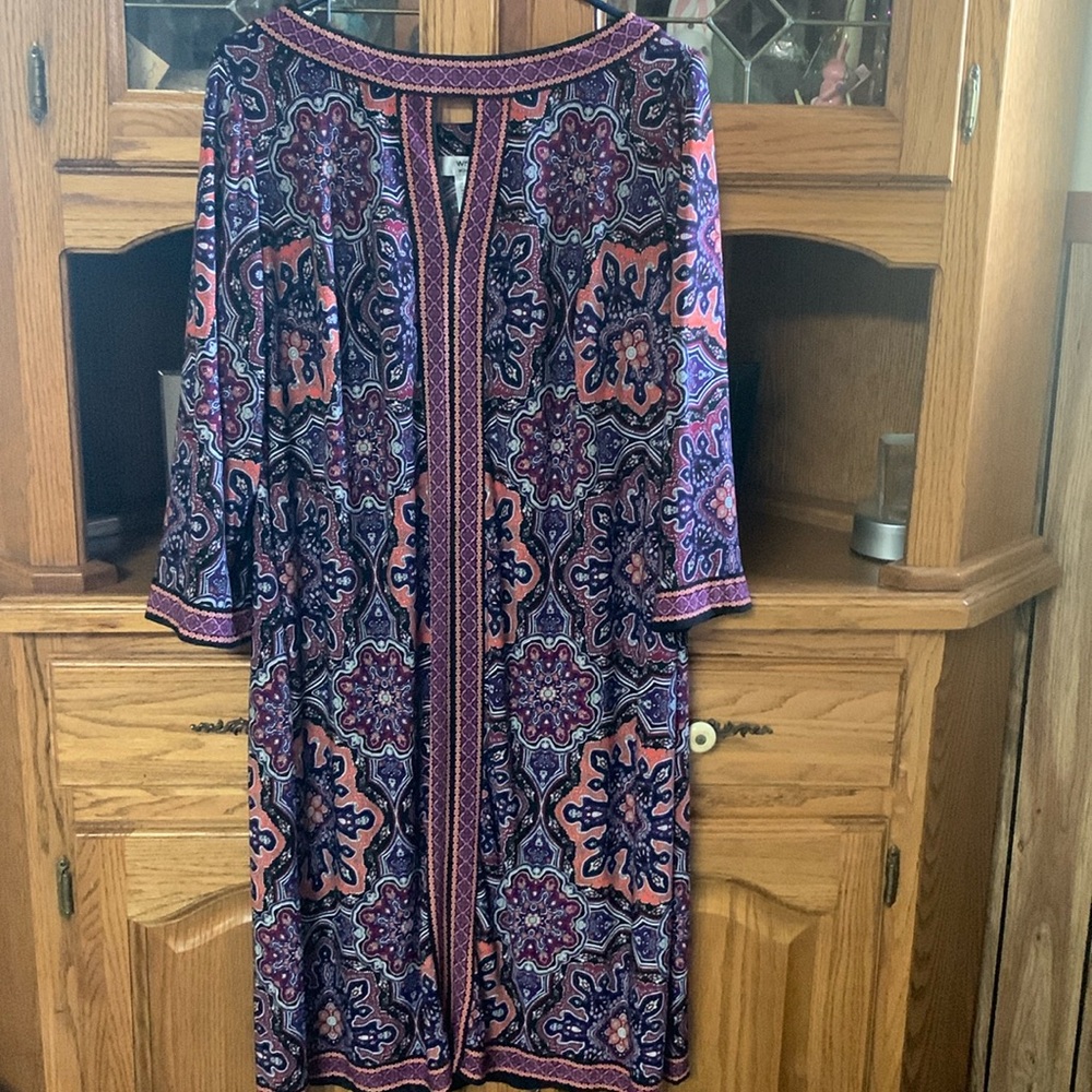 Wisp woman dress size 16w multicolor, great dress EUC